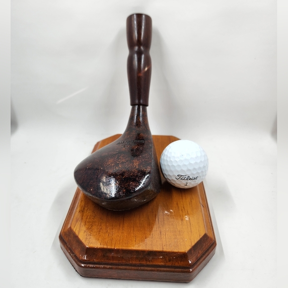 Vtg GE General Electric Schavolite Textolite Golf Club Pen Holder Office plaque - Picture 15 of 16